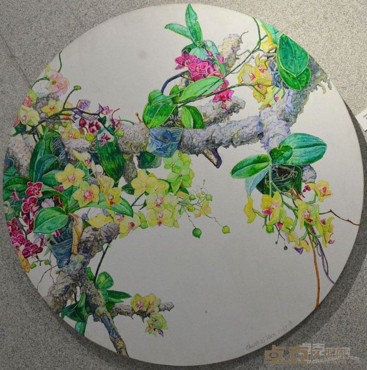 《生长的力量1》      布面油画          直径100cm