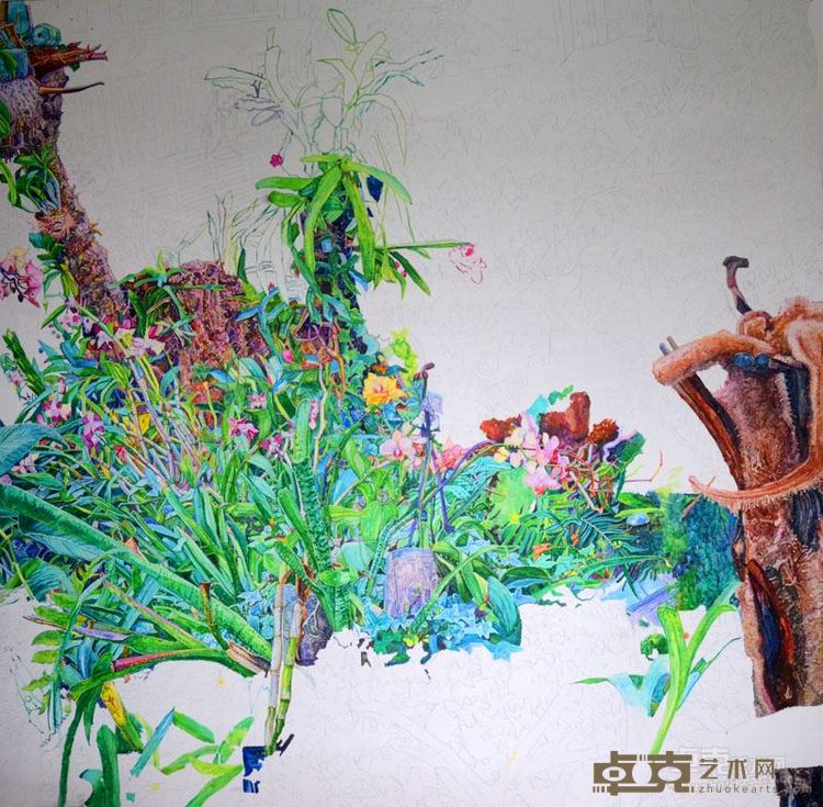 《万物生长》       布面油画      200X200cm
