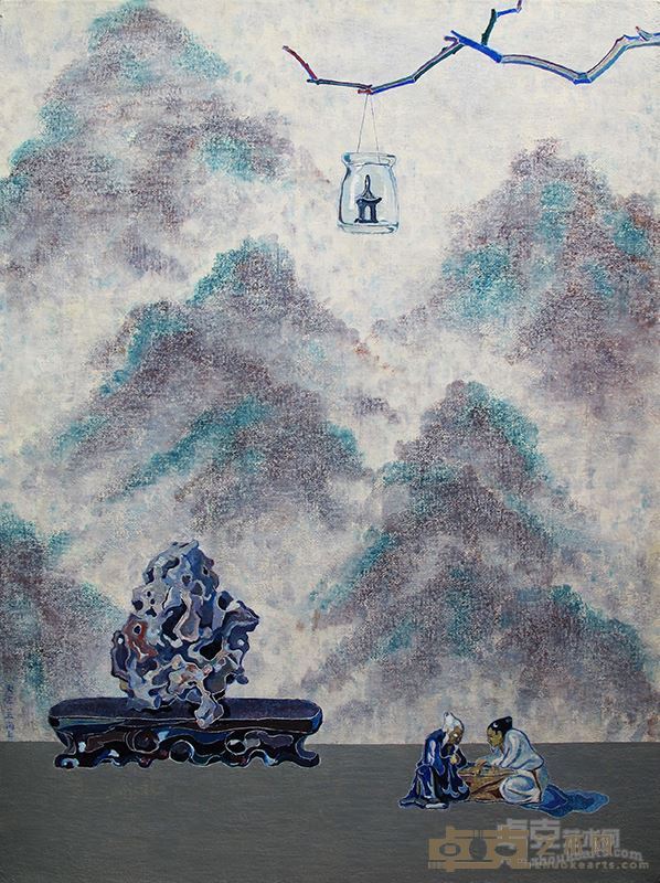 《浮生观景图之二十二》布面油画    80×60cm   2015