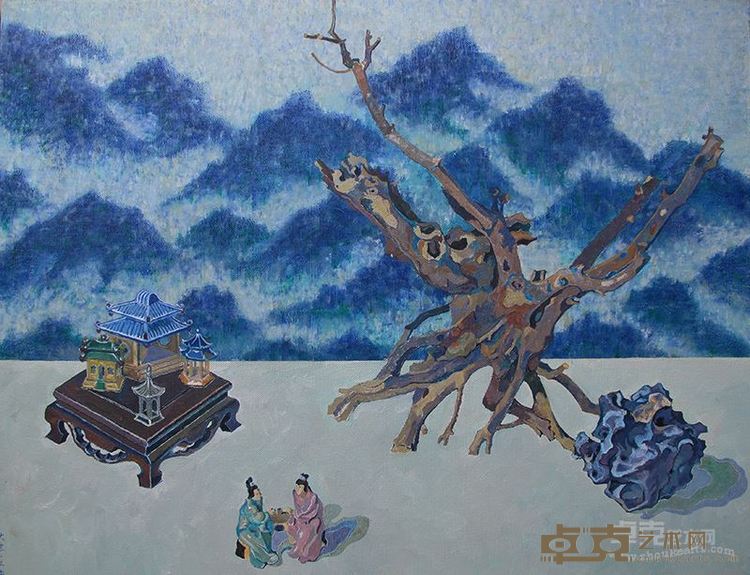《浮生观景图之十九》 布面油画      73×92cm 2013
