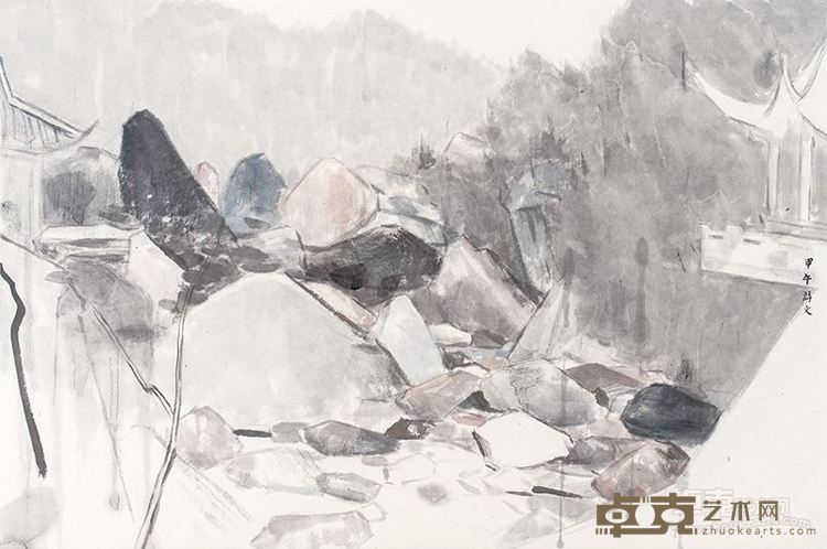 李诗文 林泉幽致18  2014年 47X70cm  纸本水墨