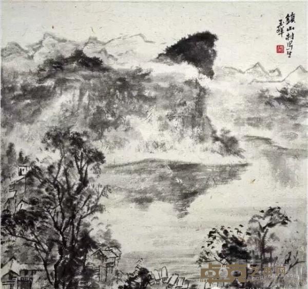 《镇山村写生》  赵玉祥 52×52cm 2016年 纸本