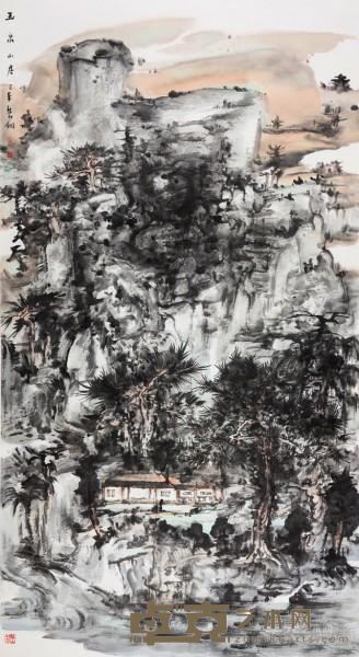 《玉泉山居》  熊红钢 136x68cm 2015年 纸本