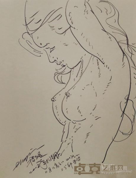 《二分钟速写·月儿弯弯》  程亚杰 40x30cm 2015年 布面油画