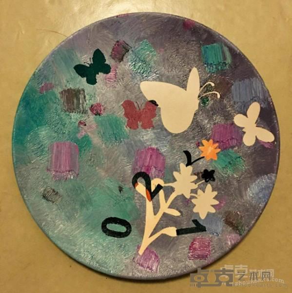 《沁园春》  程亚杰 直径26cm 2016年 瓷盘油画