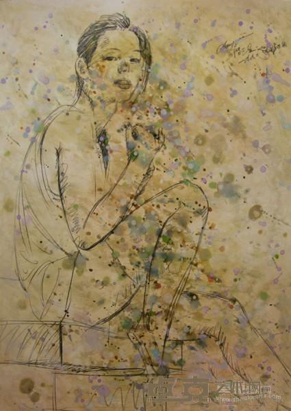 《小雪》  程亚杰 75x55cm 1992年 布面油画
