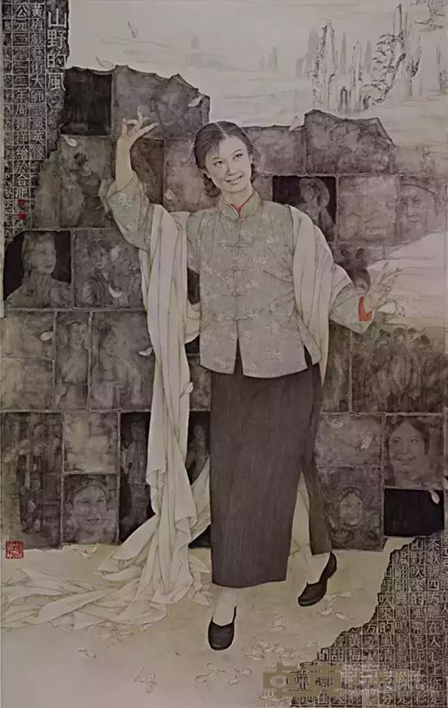 山野的风——黄梅戏大师严凤英 305cmx192cm 2013年作