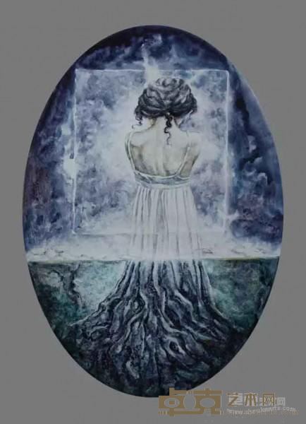 《忧郁之根》  王丁力 69x50cm 2016年 纸上水彩丙烯
