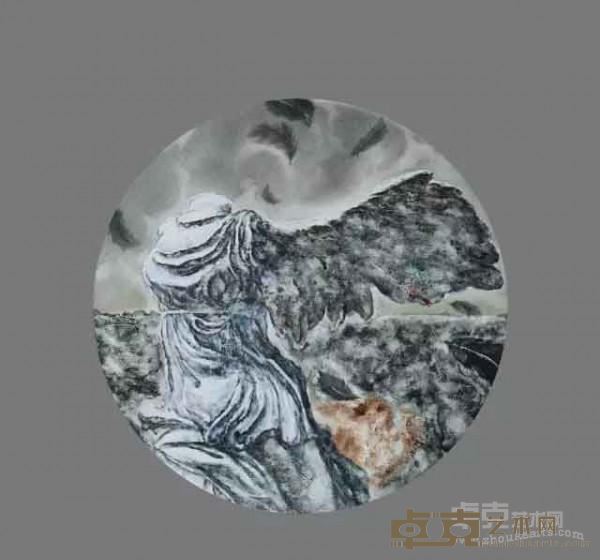 《有形的翅膀》  王丁力 38x38cm 2016年 水彩丙烯