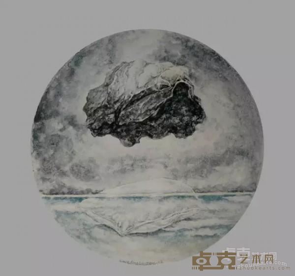 《与谁共枕》  王丁力 38x38cm 2016年 纸上水彩丙烯