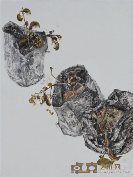 《盆.景No.41》  罗敏 40x30cm 2012年 布面油画