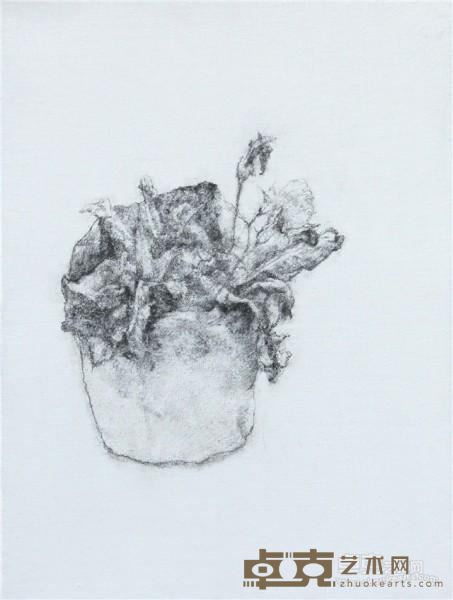 《素景No.1》  罗敏 40x30cm 2012年 布面素描