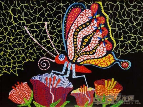 《花园》  草间弥生 45x52cm 1989年