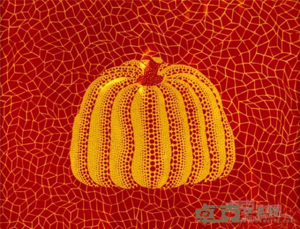《一个南瓜》  草间弥生 31x40cm