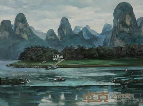 《新丝绸之路 漓江之-晨曦》  刘文斌 60×80cm 2008年 布面油彩