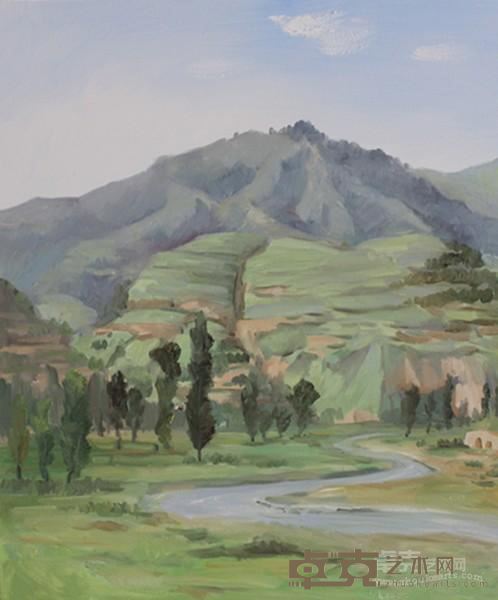 《新丝绸之路大秦系列-千河之一》  刘文斌 60×73cm 2013年 布面油彩