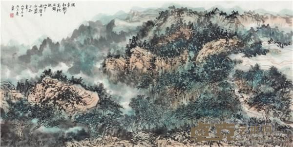 《高枕石头眠》  吴子英 68×136cm  纸本