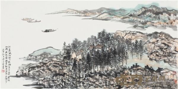 《江南无垠潇湘意》  吴子英 136×68cm  纸本