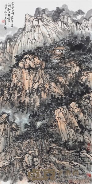 《最爱千峰最高处》  吴子英 136×68cm  纸本
