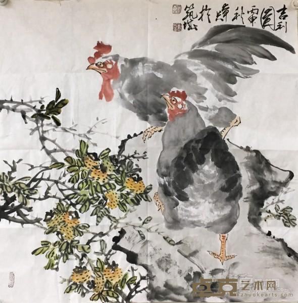 《吉利图》  刘奇卡 60×60cm 2017年 纸本