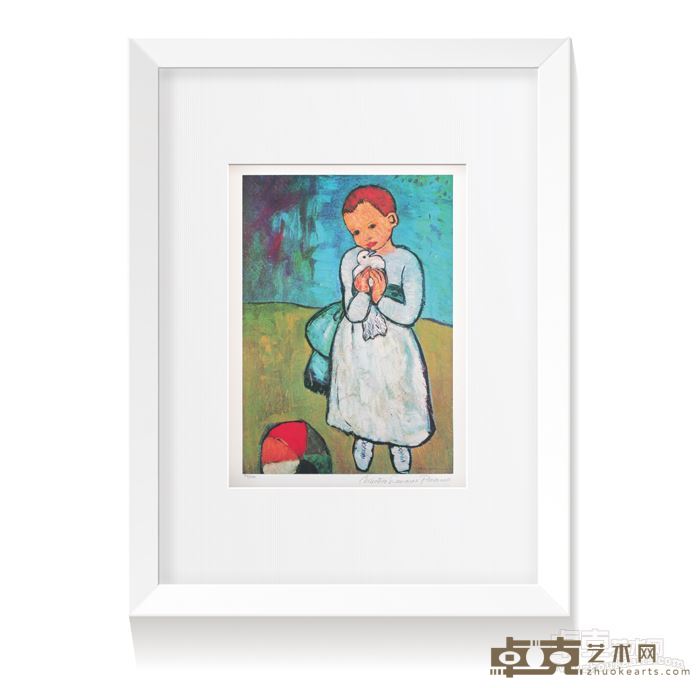 毕加索《手里捧着鸽子的孩子》