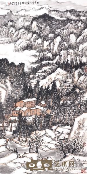 《最爱别山雪后晴》  王永亮 136×68cm 2013年 纸本