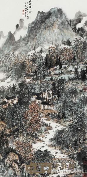 《依依溪上柳》  王永亮 136×68cm 2014年 纸本