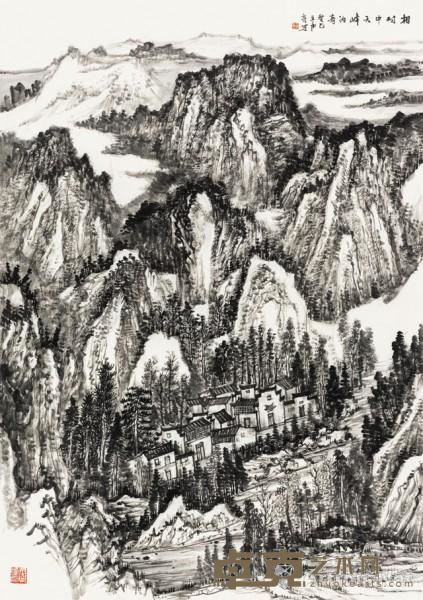 《相对中天峰为奇》  王永亮 144×101cm 2013年 纸本