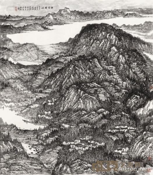《澄怀揽岫》  王永亮 178×203cm 2014年 纸本