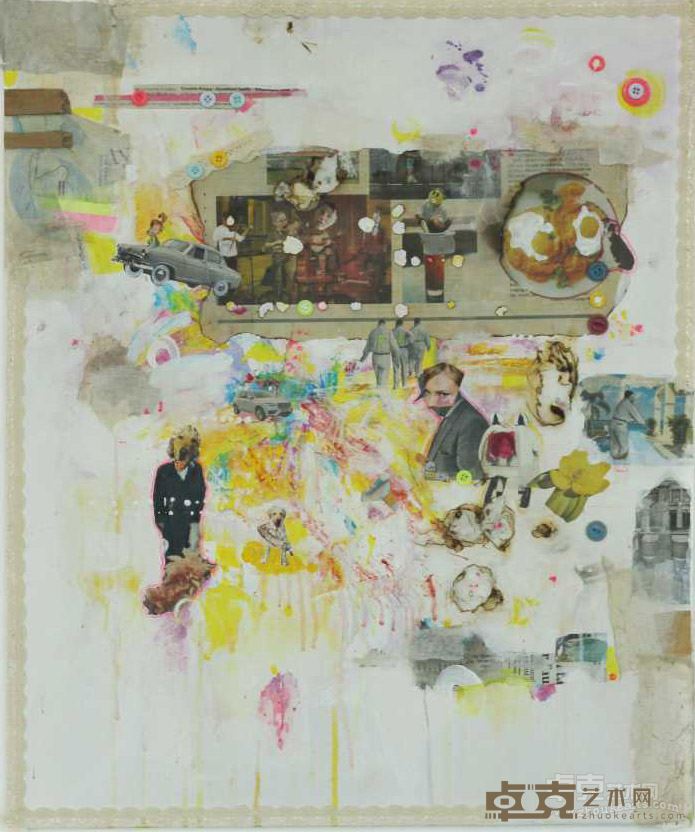 施谏昉 《无题》，综合材料，50cmx60cm,2017,施谏昉