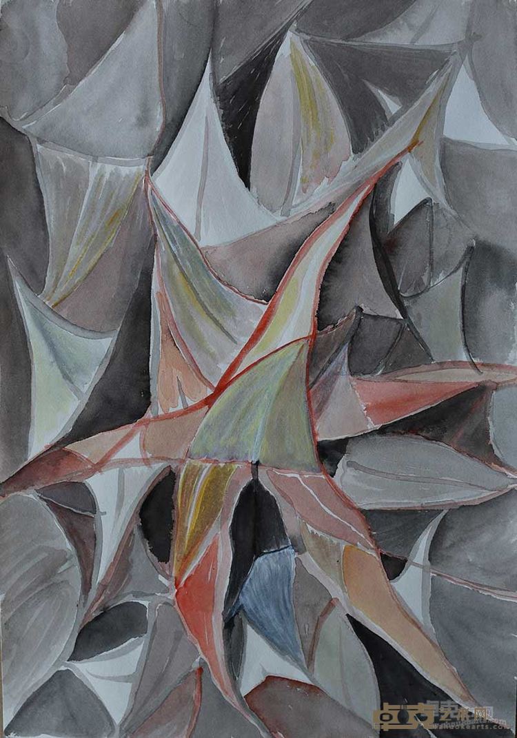 刘平《树-6》26·5X38cm纸本丙烯2016