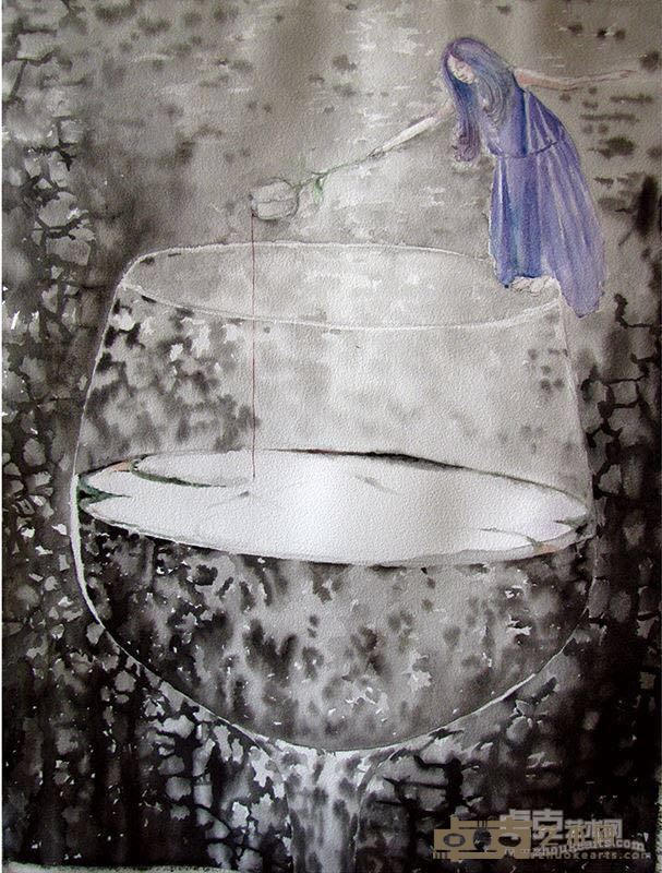 张霞玉《拉菲密码》系列二 60X90CM纸本水彩2014