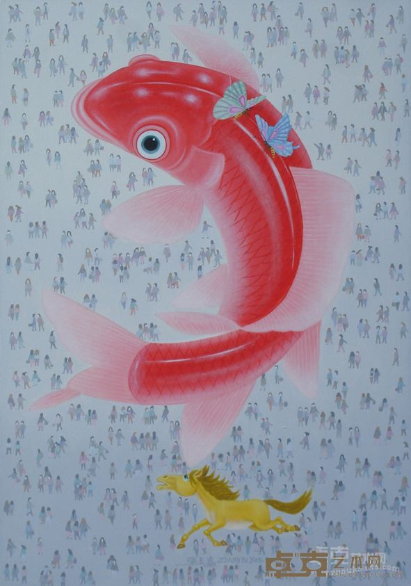 张玉瀛《鱼-MYY2013》70x100cm布面油彩2013