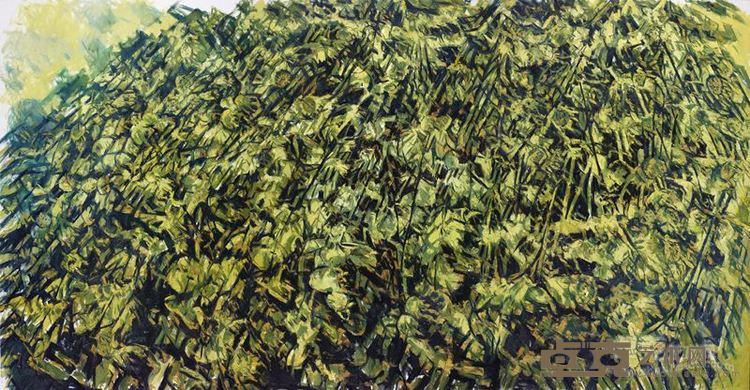 许江 《东方葵-逆生Ⅰ》 280×540cm 布面油画 2015