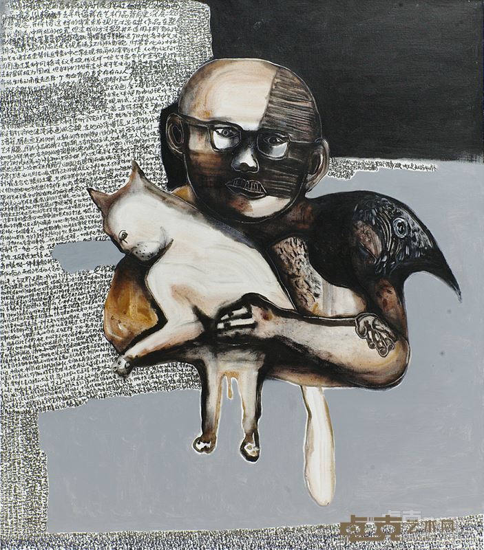 杨重光 《诗人》 160×140cm 综合材料  2015