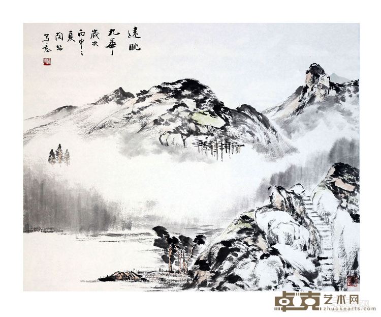 远眺九华 48x68cm