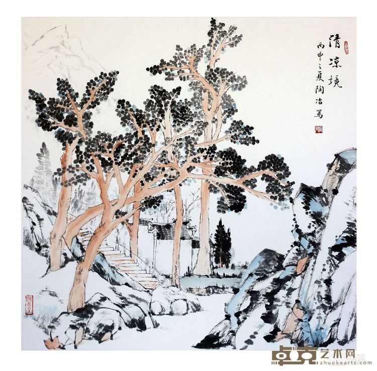 清凉境 68x68cm