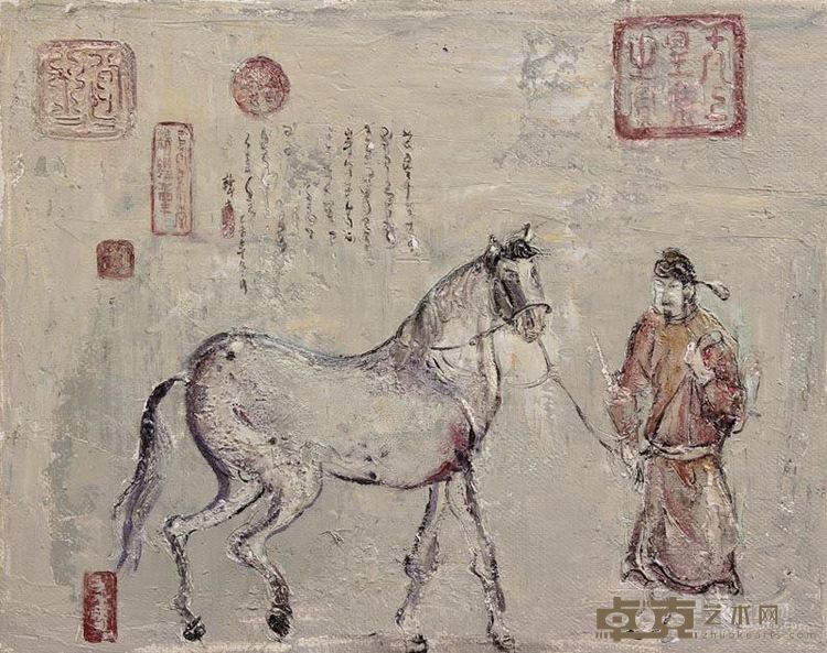 李公麟心解·五马图·壹(24X30cm)