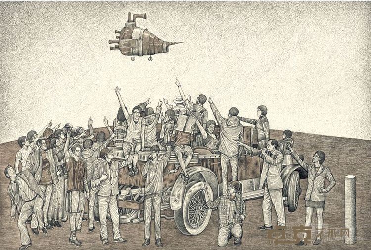 飞行物组画之七 60x80cm 平版 2013年