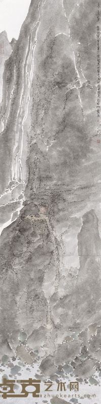 徐钢 小上方    纸本水墨   243×60cm  2016