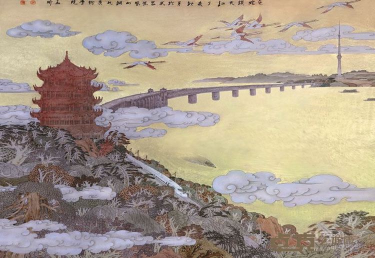 鬼蛇锁大江  湖北美院壁画  2009年