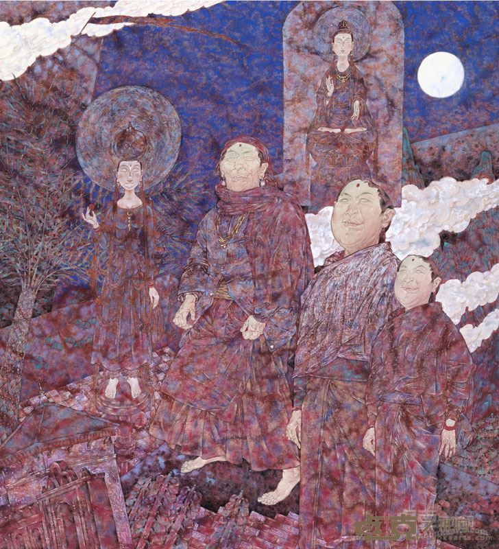 圣土灵光  陈孟昕  86X77  纸本重彩工笔画  2012年