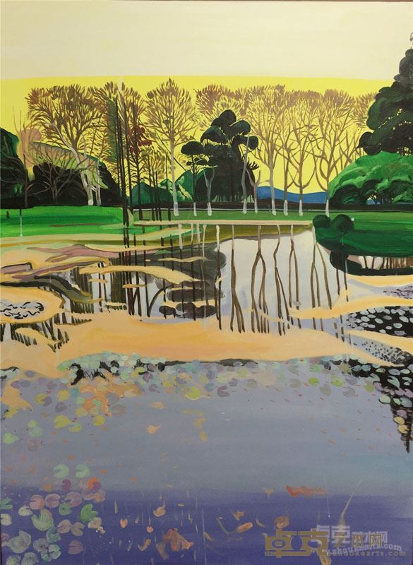 《天湖》，120X90cm,布面油画，2016年