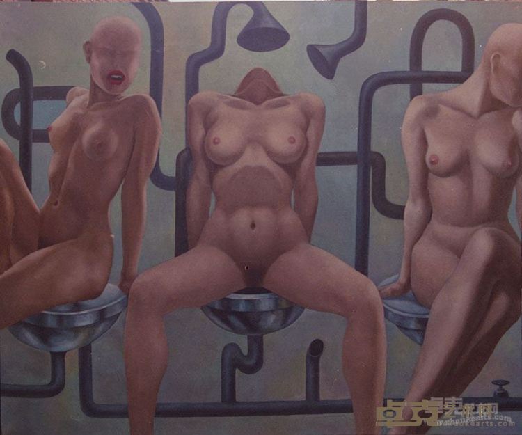 张洪菠 《大清洗NO.4》 130╳170cm 1993年