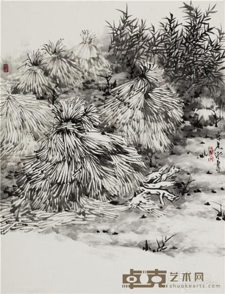 《行走太湖6》 陈危冰 45x35cm 2017年 纸本