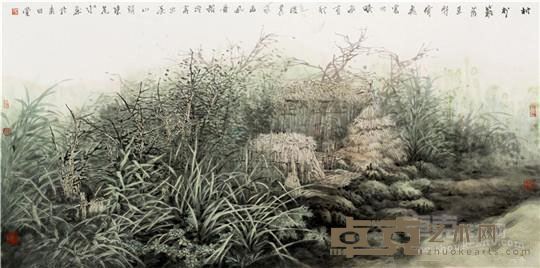 《村村篱落总新修》 陈危冰 68x136cm 2015年 纸本
