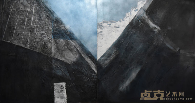 家园系列-线构 150x150cm 铝塑板油画