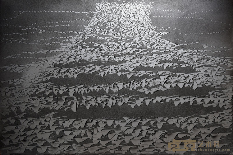 迁徙-鸟儿之二（ 组画16件）150x70cm 铝塑板油画