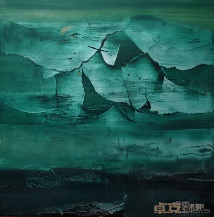 迁徙系列-心绿     150x150cm 铝塑板油画