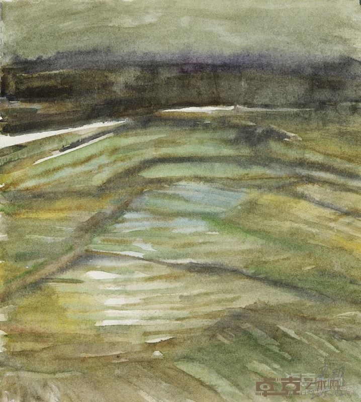 大别山的田野之一26×28cm